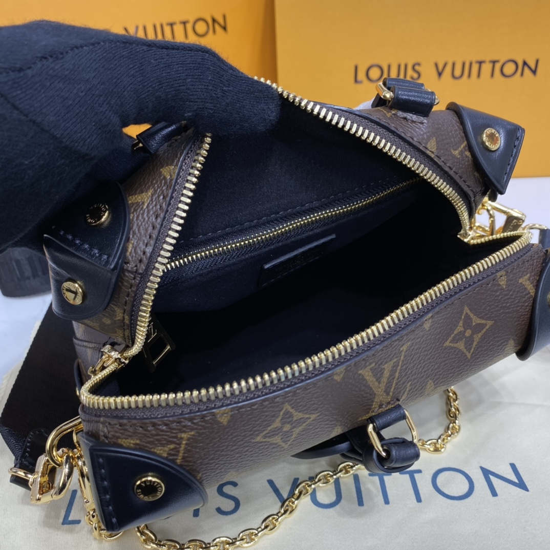 Louis Vuitton PETITE MALLE SOUPLE Handbag Monogram M45571 Black